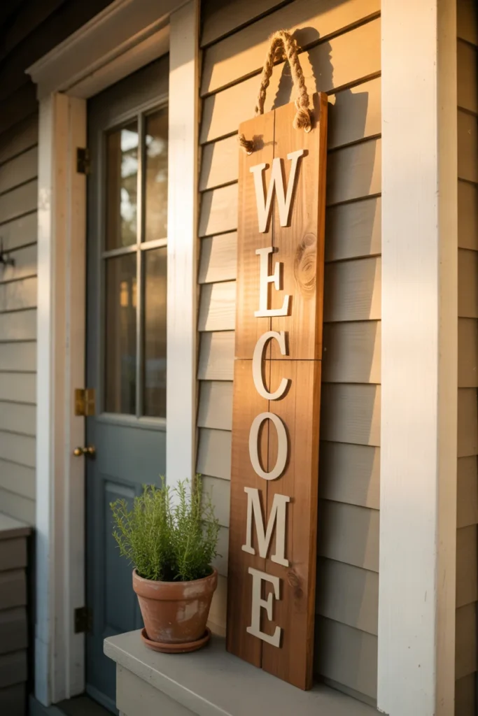 Add a DIY Wooden Porch Sign