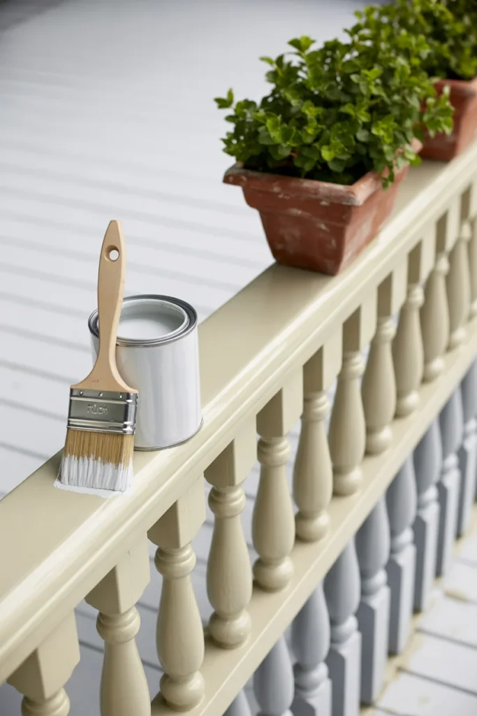 Refresh Old Porch Railings With Paint