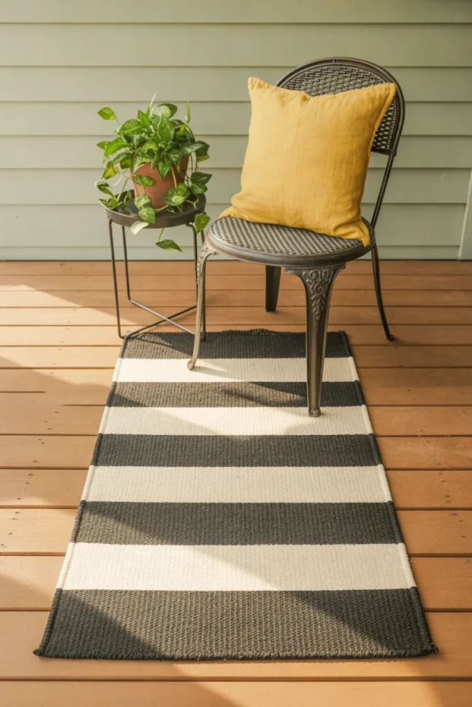 Decorate With a Small Outdoor Rug