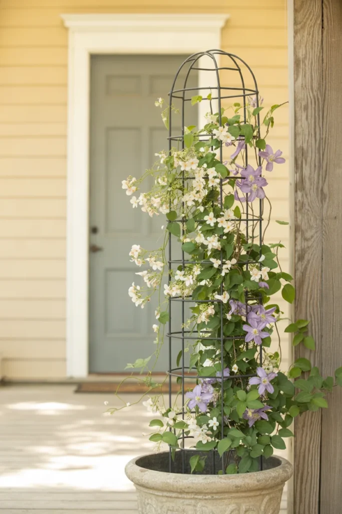 Add a Simple Trellis With Climbing Plants