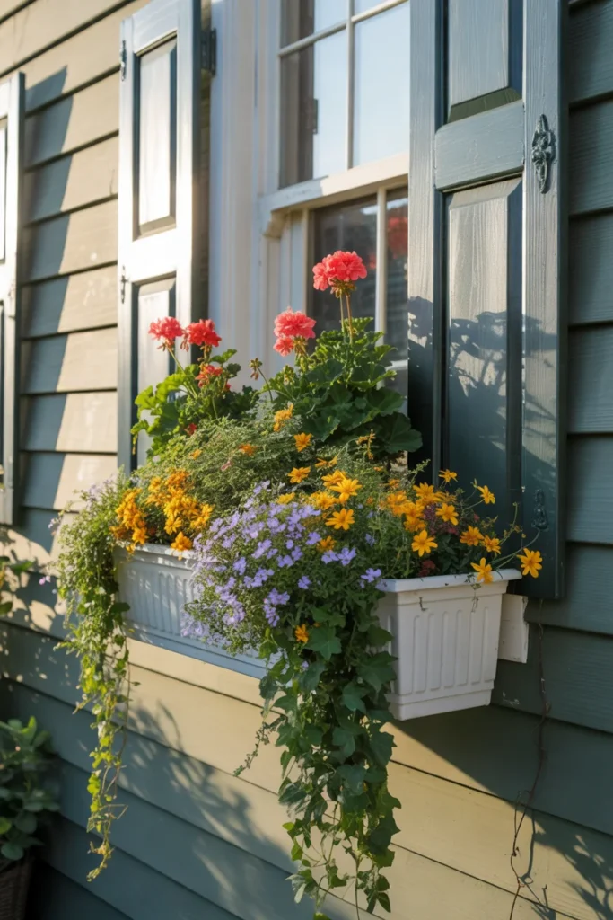 Add Window Boxes With Flowers